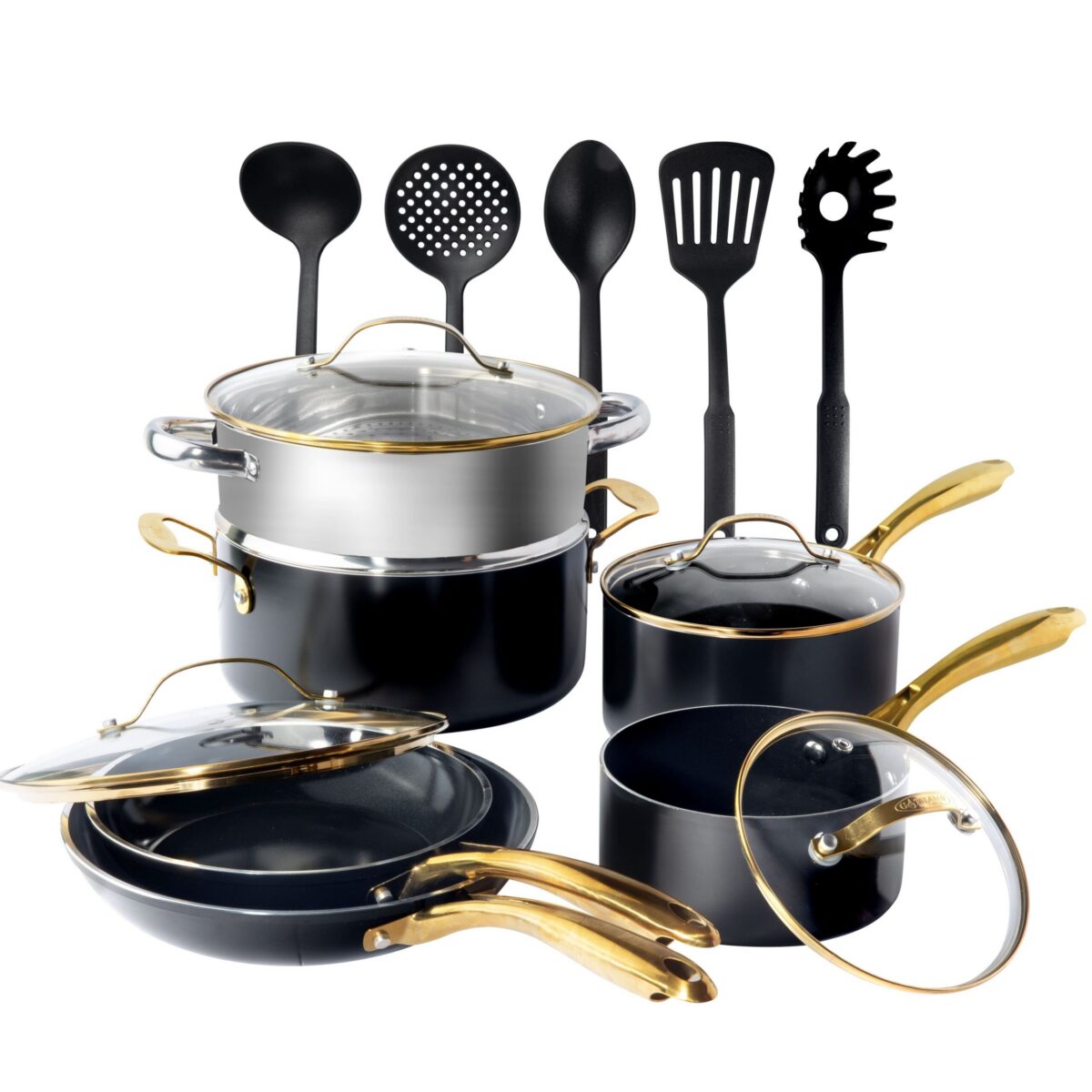 8118a0c0-6884-4b96-baa9-0037ae59e54e.jpg Gotham Steel - 15-Piece Ultra Nonstick Ceramic Cookware Set with Utensils - Black