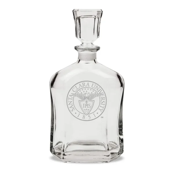 81b3059c-a6d0-446f-8c12-10ebe1d20f83.jpg Jardine - Santa Clara Broncos 23.75oz. Crystal Whisky Decanter - Multicolor