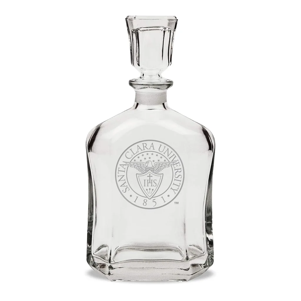 81b3059c-a6d0-446f-8c12-10ebe1d20f83.jpg Jardine - Santa Clara Broncos 23.75oz. Crystal Whisky Decanter - Multicolor