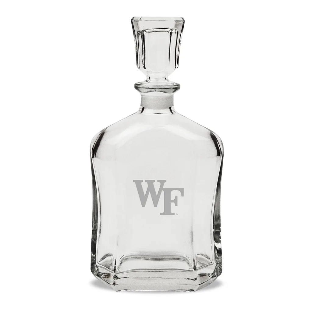 81fe4fcc-aa95-4ef3-8af8-61f472a3f1a0.jpg Jardine - Wake Forest Demon Deacons 23.75oz. Crystal Whiskey Decanter - Multicolor