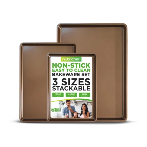 Version 1.0.0 NutriChef - 3-Piece Nonstick Baking Pans Set