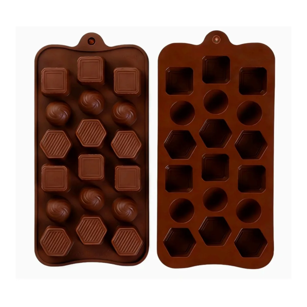 82760d36-5c7d-4a3f-b24d-467b87174889.jpg Kitcheniva - Silicone Chocolate Drop Mold with 3 Unique Designs (4.1 x 8.3 Inch)
