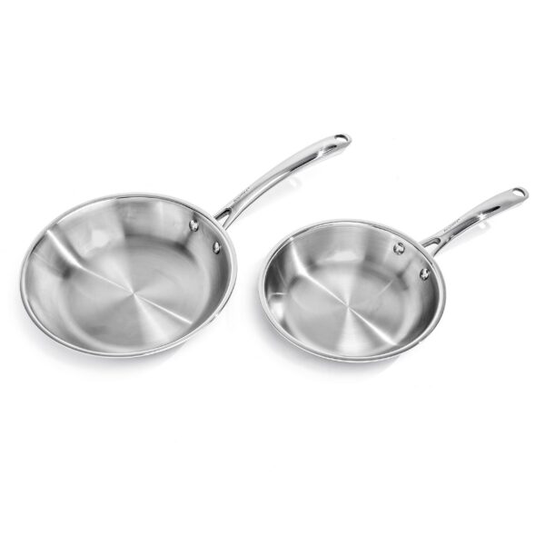 8667c284-f7b1-4898-b16c-5129a928dbb0.jpg BergHOFF - Professional 2pc Tri-Ply 18/10 Stainless Steel Cookware Set, 8" & 10" Fry Pan - Silver