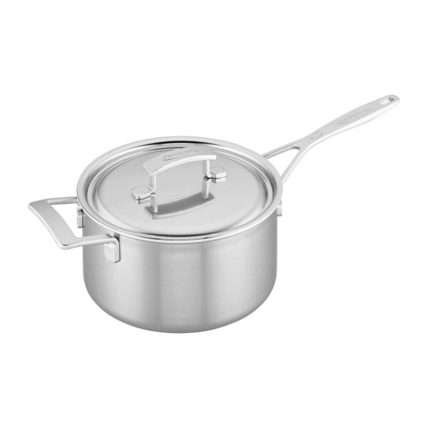 87697446-d100-482b-8886-8c954c9f0920.jpg Demeyere - Industry 5, 4 qt Saucepan w Helper Handle, 5 Ply Made in Belgium - Stainless Steel
