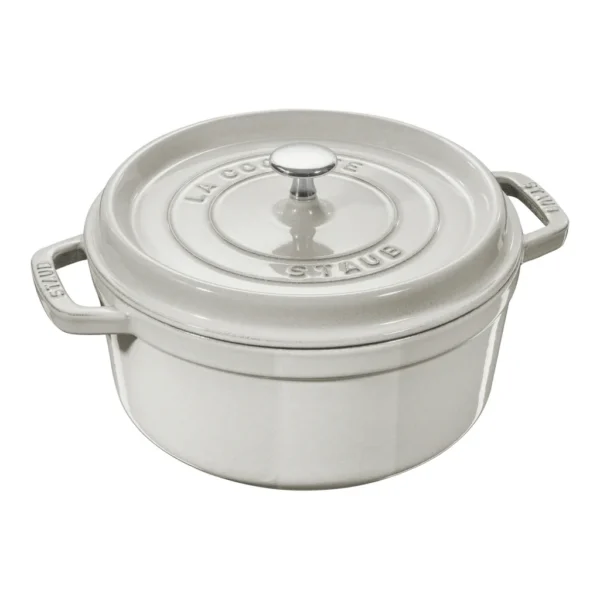 879b5013-c551-4482-a821-43274d276b0e.jpg Staub - Cast Iron Round Dutch Oven, Made in France, 2.75-qt - White Truffle
