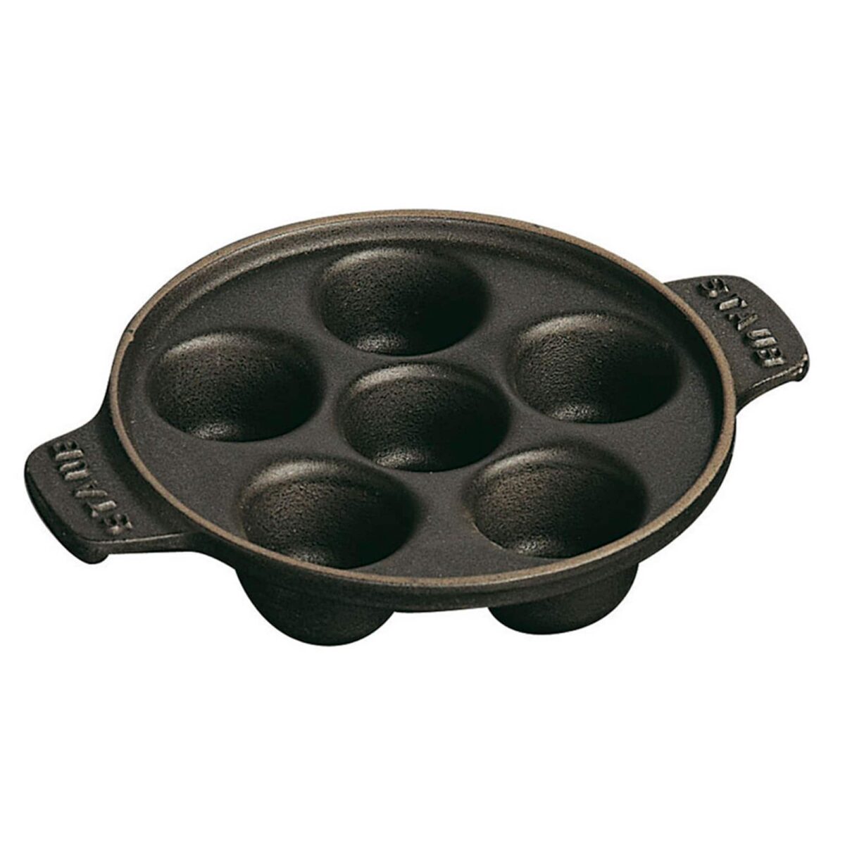 88772cb1-ad81-4ea6-83ec-a33b58a0995b.jpg Staub - Cast Iron 5.75-inch Escargot Dish with 6 holes - Matte Black