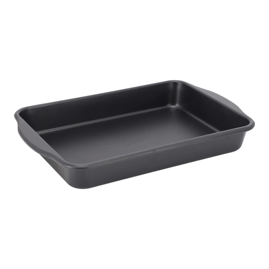 8ac5ebf9-cd03-4df1-b6bb-0665bc01a335.jpg Oster - Teston Platinum Collection 13x9 Inch Nonstick Carbon Steel Baking Pan - Matte Black