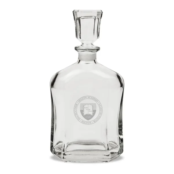 8baf0849-cff5-40e6-904e-6deb36909864.jpg Jardine - Milton Academy Mustangs Team Design 23.75oz. Crystal Whiskey Decanter - Multicolor