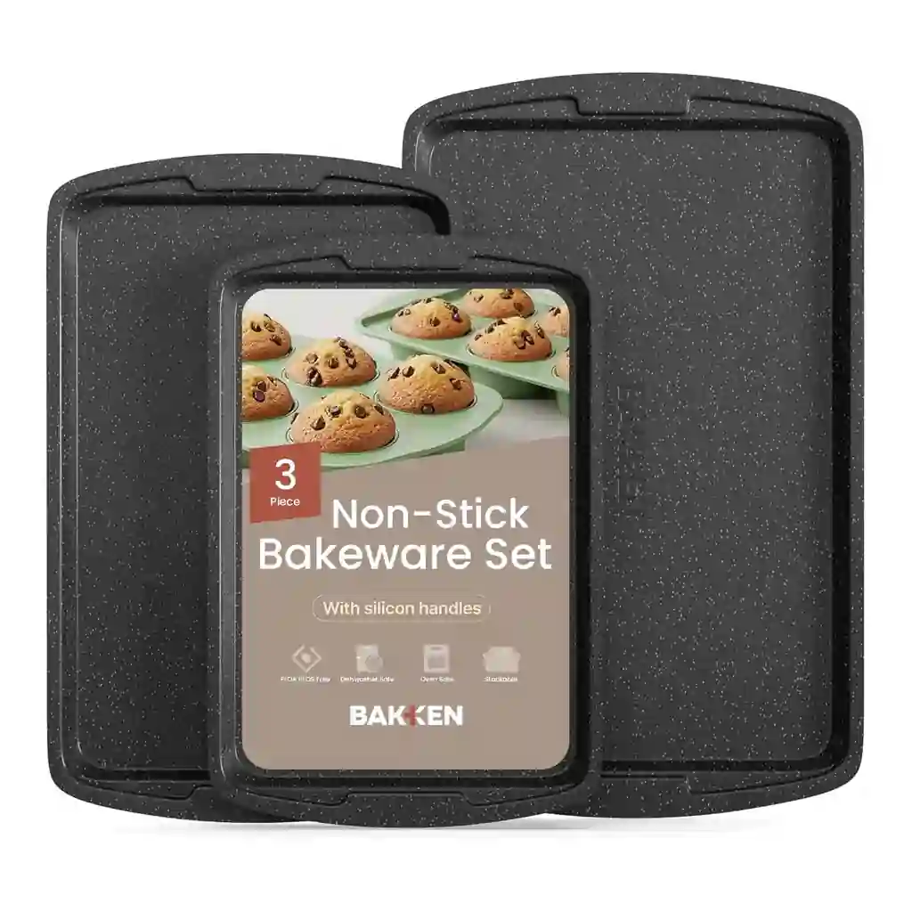 8d200a33-7aaa-4c17-900f-882e2c100203.jpg Bakken- Swiss - Bakken Swiss 3-Piece Cookie Sheet Set – Nonstick Bakeware, Stackable, Ceramic Coating - Gray Marble