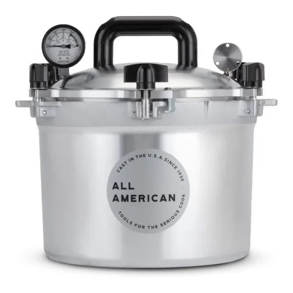8ec0c489-f06d-48c9-8af9-e4243a53e7e4.jpg All American 910 1930: 10.5qt Pressure Cooker/Canner for Gas or Electric Stoves - Made in the USA – Stainless Steel