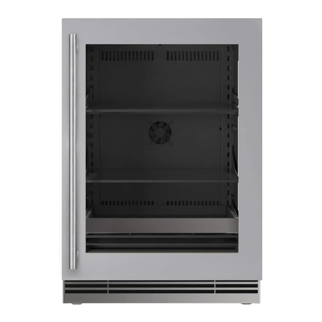 8f072cf0-5789-4d06-b109-af8171ae4990.jpg U-Line - 24"W. 5.1 Cu.Ft. Built-In Frame w. Glass Compact Beverage Center - Stainless Steel