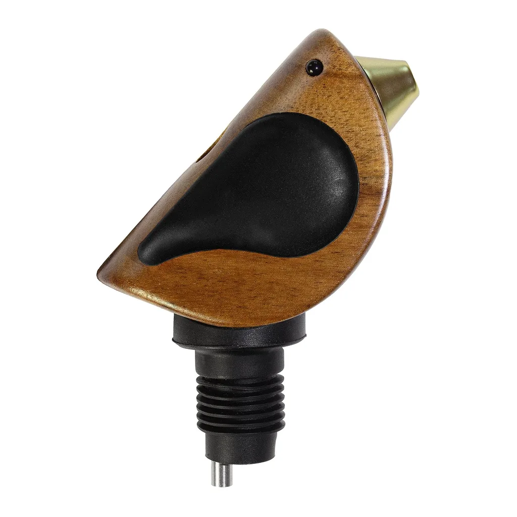 8f21cab5-2290-4599-aa66-2efc93db9607.jpg Songbird Specialties - "Singing" Wine Bottle Pourer, Black - Brown, Black