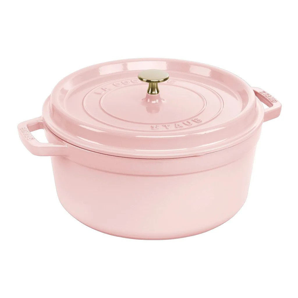 8fbeb2d6-dd32-44b0-8ea0-2a931895cd16.jpg Staub - Cast Iron Round Dutch Oven, Made in France, 5.5-qt, Peony Pink - Pink Peony