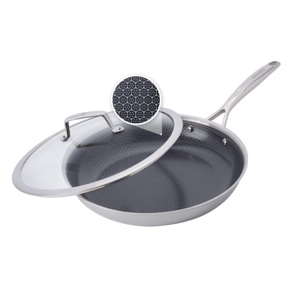 8fd5a9c1-48d2-4807-96b9-353799bf91e8.jpg Henckels - Paradigm Ceramic 12-inch Dual Performance Fry Pan with Lid - Stainless Steel