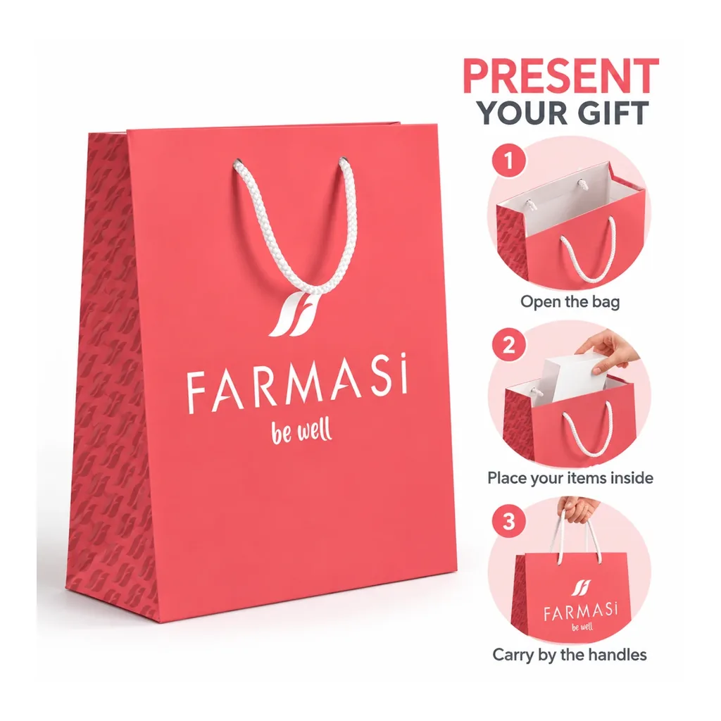 FARMASI Carton Bag Small — Coral — How to open and use the empty bag FARMASI Carton Bag Small — Coral — How to open and use the empty bag