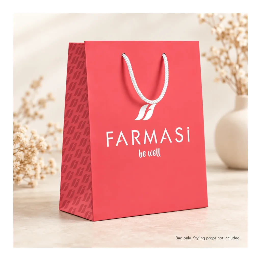 FARMASI Carton Bag Small — Coral — Decorative scene; styling props not included FARMASI Carton Bag Small — Coral — Decorative scene; styling props not included
