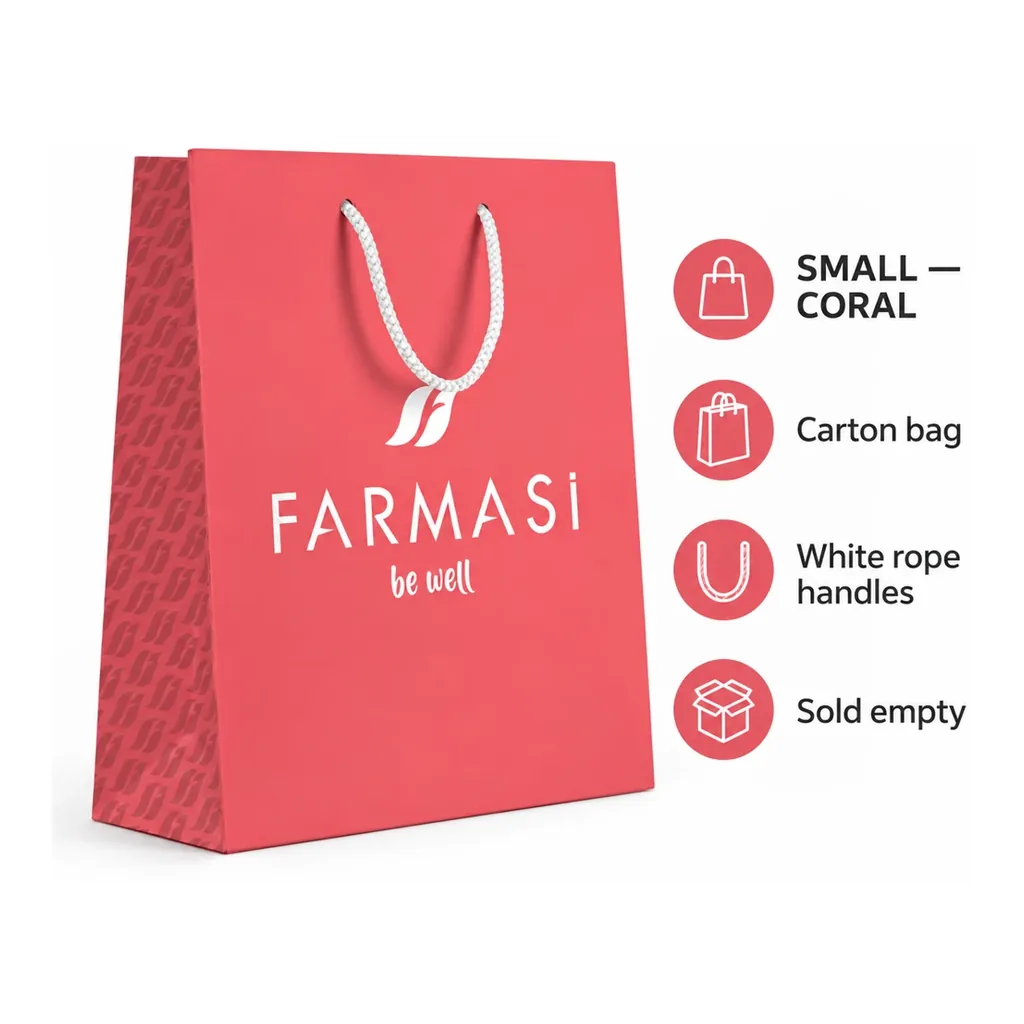 FARMASI Carton Bag Small — Coral — Small Coral carton bag characteristics FARMASI Carton Bag Small — Coral — Small Coral carton bag characteristics