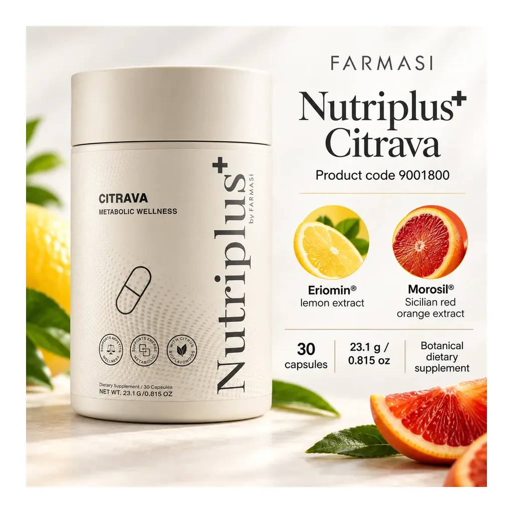 FARMASI Nutriplus+ Citrava – 30 Capsules – Product identification and code FARMASI Nutriplus+ Citrava – 30 Capsules – product identification and code