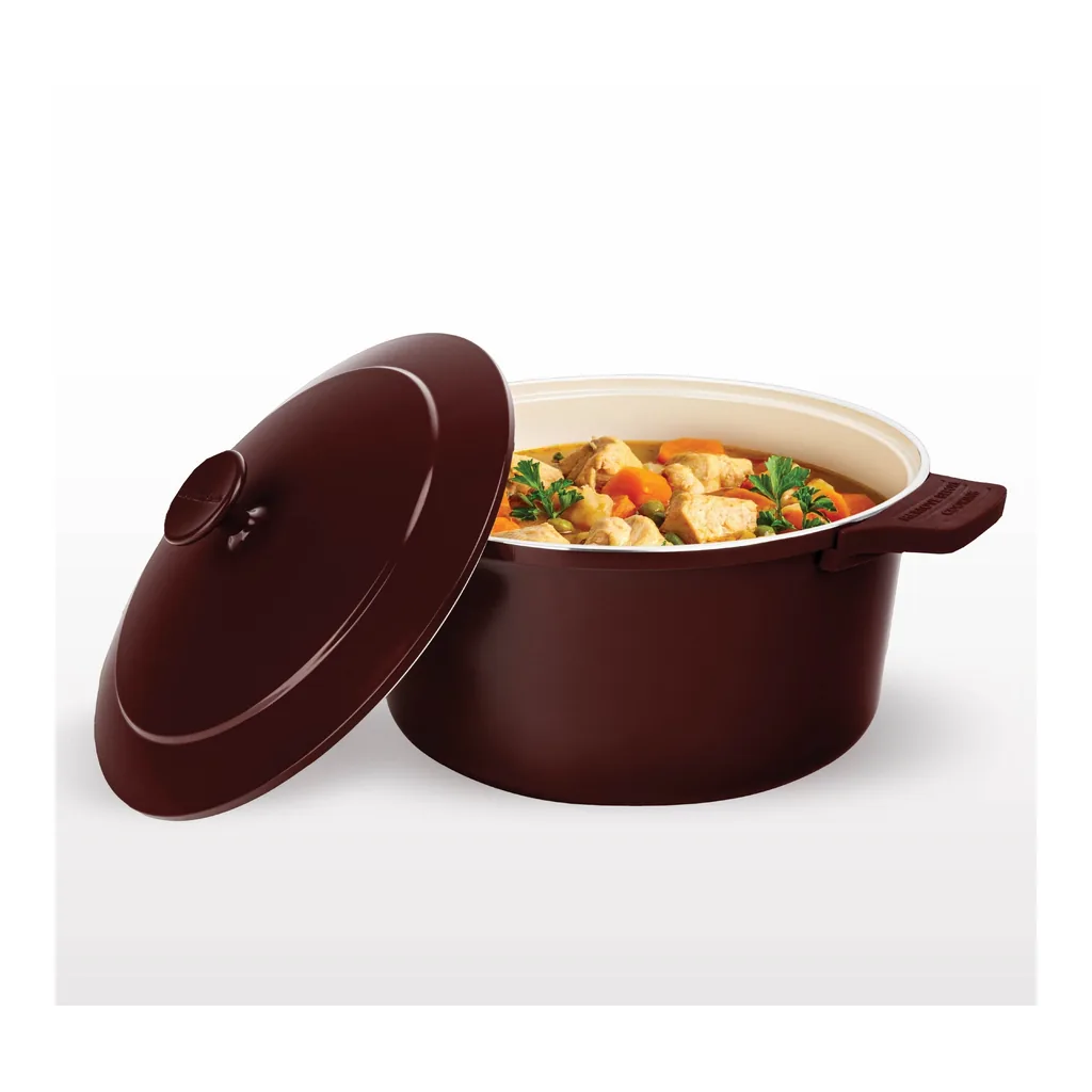 9065f5fc-cf5e-4ead-b547-d5e27185bb91.jpg Gotham Steel - 5 Quart Nonstick Lightweight Dutch Oven with Self Basting Lid - Maroon