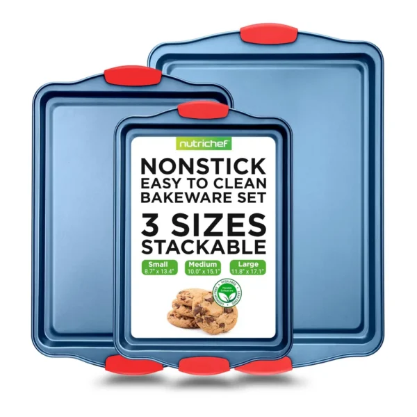 906a9c63-8c8a-4824-bf42-319722aca731.jpg NutriChef - 3-Piece Nonstick Cookie Sheets for