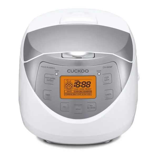 90b87039-d0b9-4d22-acd8-0b805745562f.jpg Cuckoo Rice Cooker 12 Cups Cooked Warmer with Nonstick Pot 11 Menu Options and Micom Fuzzy Logic Tech (CR-0632F) – Gray