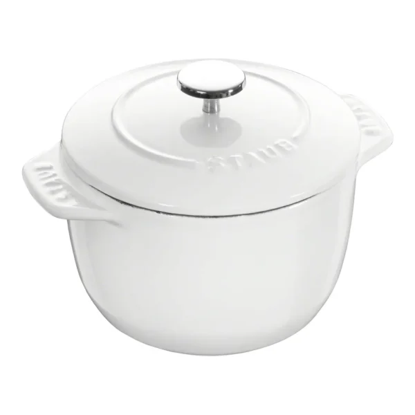 915c91ae-fd35-4faf-bcad-3468682f0f2d.jpg Staub - Cast Iron Petite French Oven, Dutch Oven, 1.5-quart, serves 2, Made in France, Pure - White