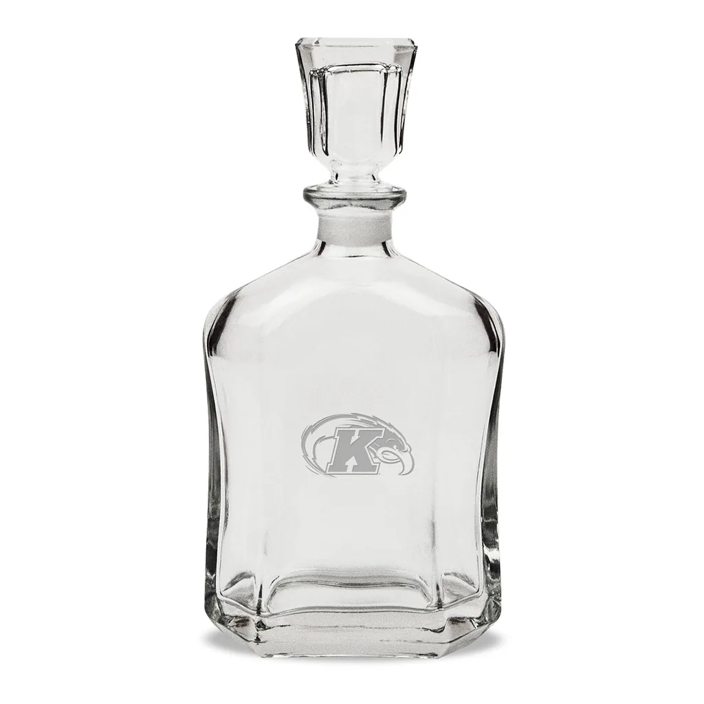 9301d3a4-675c-4c77-836b-7154cbbd51d3.jpg Jardine - Kent State Golden Flashes 23.75oz. Crystal Whiskey Decanter - Multicolor
