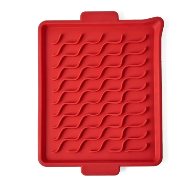 947132fc-0bf4-4b15-9e35-c94fc7d44c2c.jpg Talisman Designs - Silicone Microwave Bacon Tray, 9.5 x 12.75 inches - Red
