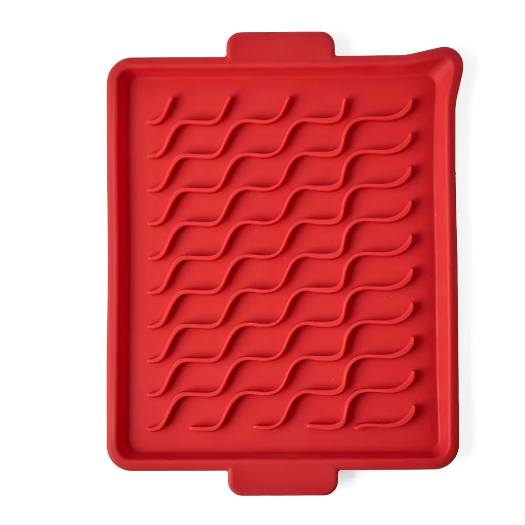 947132fc-0bf4-4b15-9e35-c94fc7d44c2c.jpg Talisman Designs - Silicone Microwave Bacon Tray, 9.5 x 12.75 inches - Red