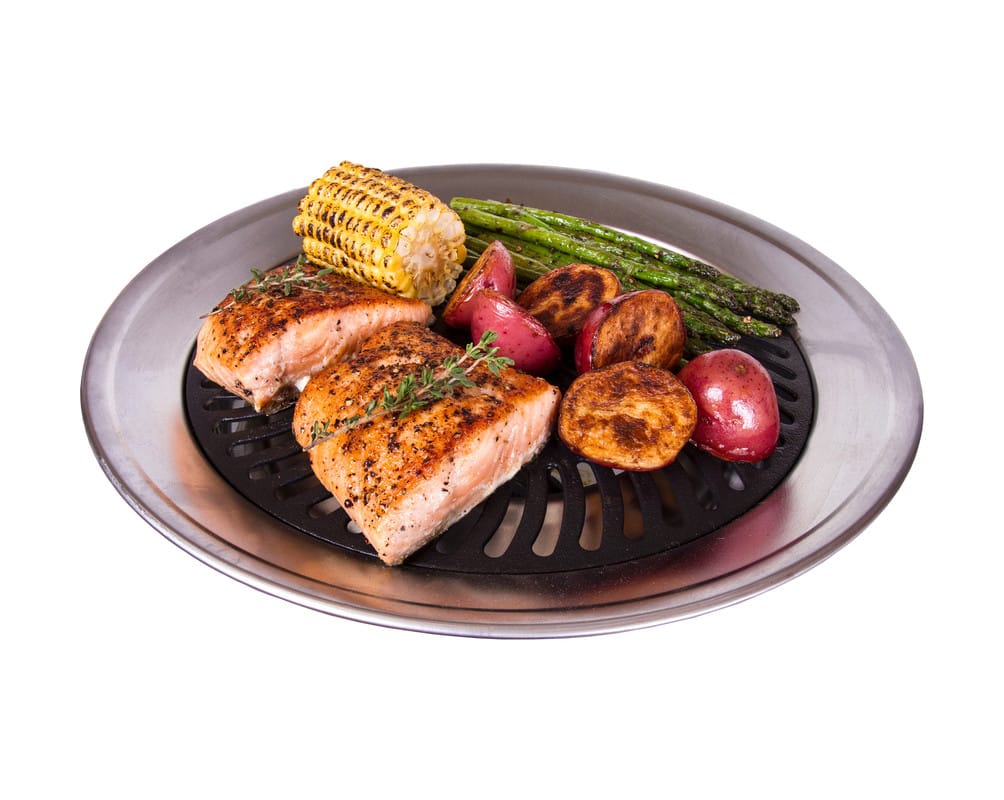 95268133-d23b-4ba0-b720-3a15b99a7afe.jpg Kitchen + Home - Stove Top Grill - Smokeless Nonstick Indoor Grill - Silver