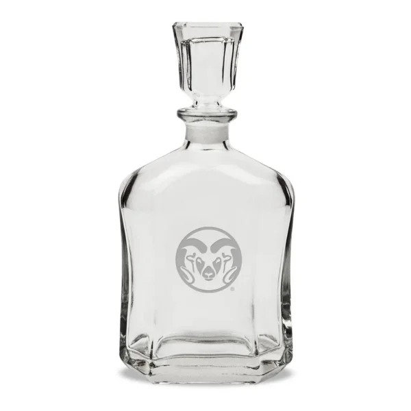 96170209-f22b-4388-a38b-36ac72f65fca.jpg Jardine - Colorado State Rams 23.75oz. Crystal Whiskey Decanter - Multicolor