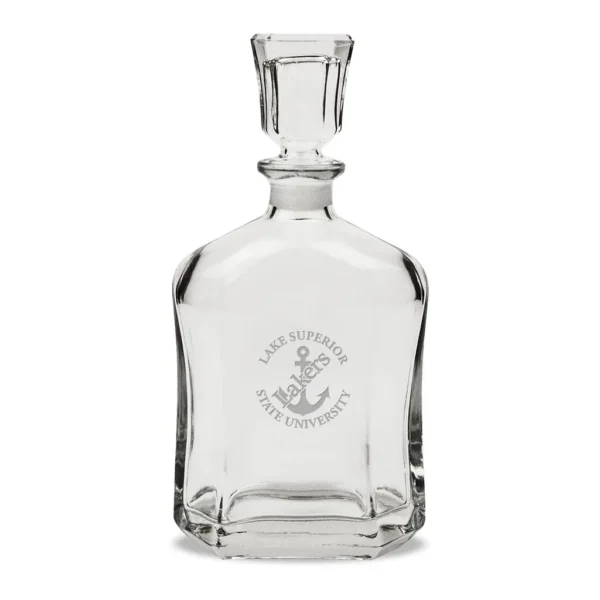 961d94ed-f6bb-4d6b-8dcd-bc5958226bca.jpg Jardine - Lake Superior State Lakers Team Logo 23.75oz. Crystal Whiskey Decanter - Multicolor