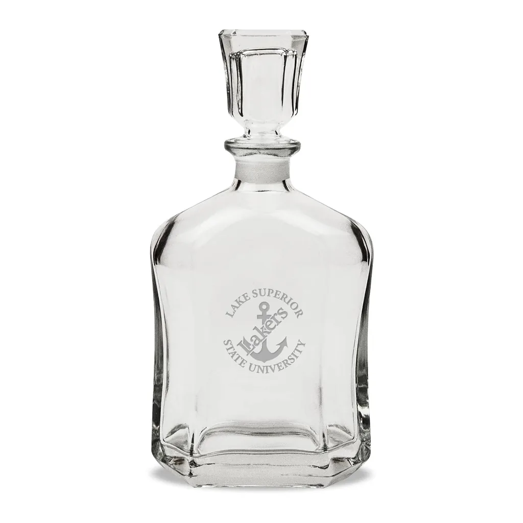 961d94ed-f6bb-4d6b-8dcd-bc5958226bca.jpg Jardine - Lake Superior State Lakers Team Logo 23.75oz. Crystal Whiskey Decanter - Multicolor