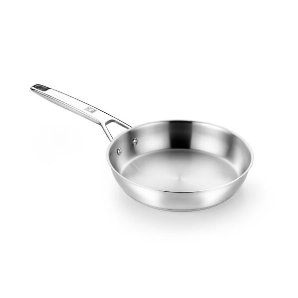 96c8c03e-1405-4bfa-bf13-13f7addddc83.jpg BRA Cookware - Signature Stainless Steel Professional Frypan, 8-Inch - Silver