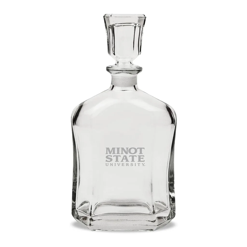 9706769e-124c-4d5b-a388-a79d02db7b21.jpg Jardine - Minot State Beavers Team Design 23.75oz. Crystal Whiskey Decanter - Multicolor