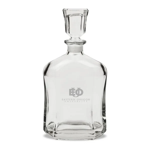 9796979b-f9b5-42f0-888e-0f7fabbf6915.jpg Jardine - Eastern Oregon Mountaineers Team 23.75oz. Crystal Whisky Decanter - Multicolor