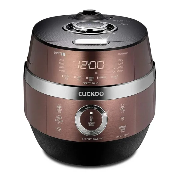 98779023-9546-4cca-a426-4a90ce1040d5.jpg Cuckoo CRP-JHR0609F 6 Cup Dry Induction Heating Pressure Rice Cooker with Micom Logic Tech, Nonstick Pot, Warmer, 16 Menu Modes – Copper