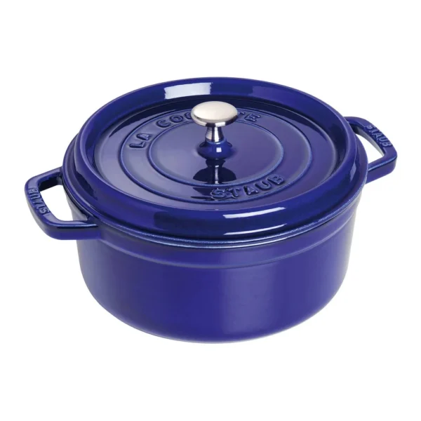 996b8ec1-5ad3-4c73-bc7f-3d2f454e9768.jpg Staub - Cast Iron Round Dutch Oven, Made in France, 2.75-qt - Dark Blue