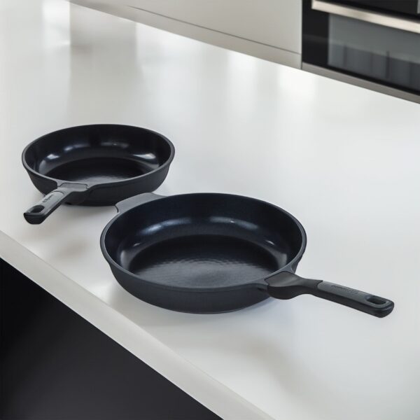 99921cde-95a4-4162-91ba-28c5e0a5983f.jpg BergHOFF - Leo Stone+ 2pc Nonstick Ceramic Fry Pan Set, Recycled - Black