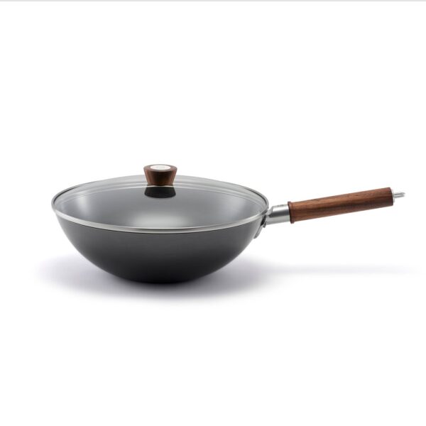 9a192c83-4972-4429-bb8e-38cb0be0734e.jpg ZWILLING - Dragon 12-inch Carbon Steel Wok with Lid - Black