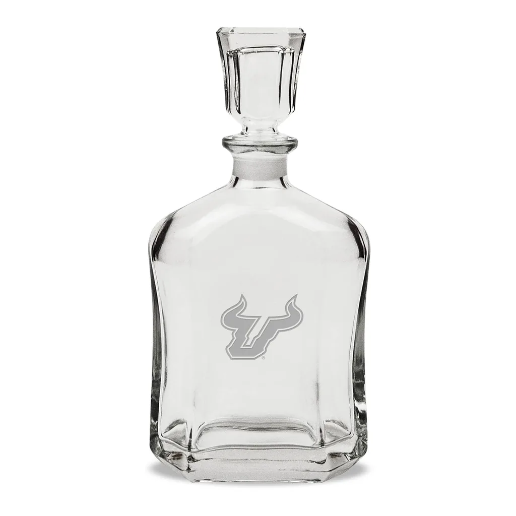 9a3b957c-555b-4f7e-88ad-d245d1c50b12.jpg Jardine - South Florida Bulls 23.75oz. Crystal Whiskey Decanter - Multicolor