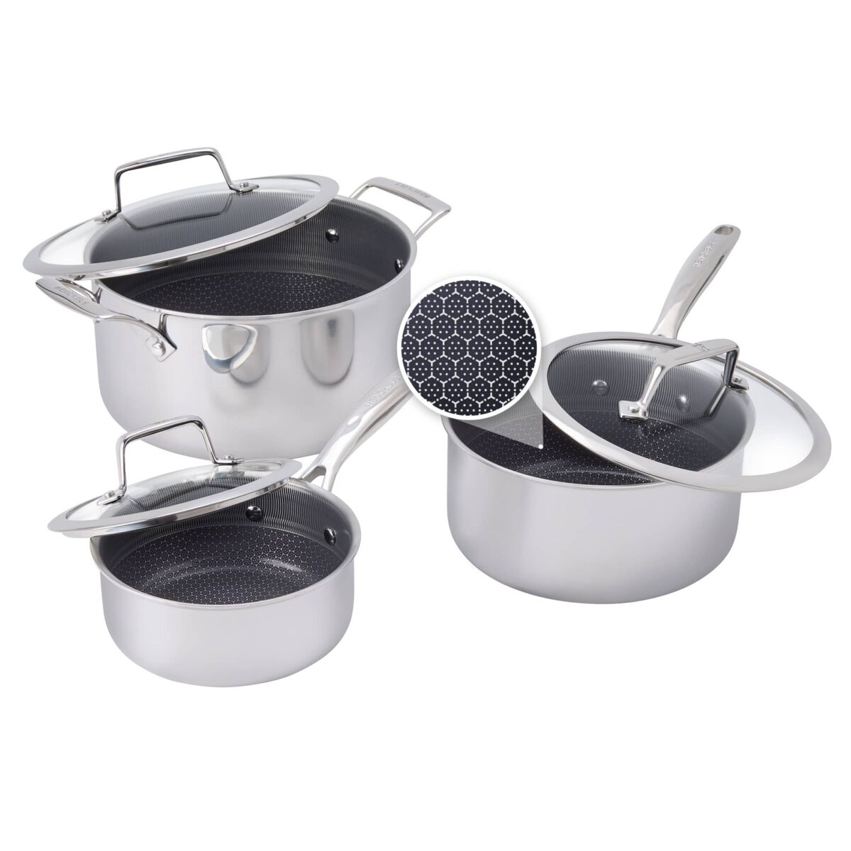 9ab6159a-de08-46a0-8238-3c525f82ebae.jpg Henckels - Paradigm Ceramic 6-pc Dual Performance Pot Set - Stainless Steel