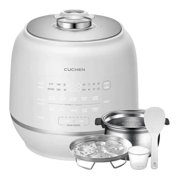 9cd6a045-be4f-4616-ac31-e5dcbb28b25a.jpg cuchen CRT-RPD0610IEWUS 6-person serving | Expertly Crafted for Multi-Grain Cooker – White