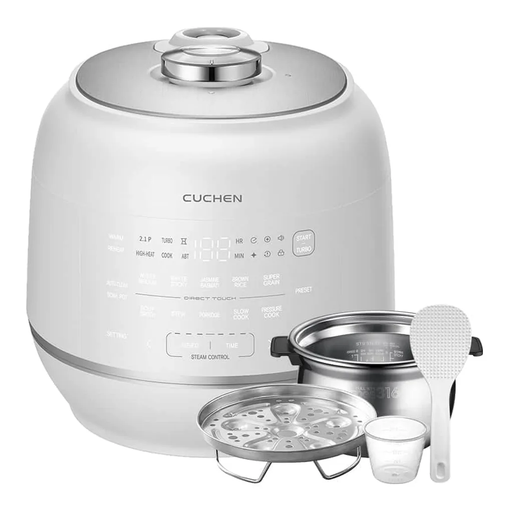 9cd6a045-be4f-4616-ac31-e5dcbb28b25a.jpg cuchen CRT-RPD0610IEWUS 6-person serving | Expertly Crafted for Multi-Grain Cooker – White