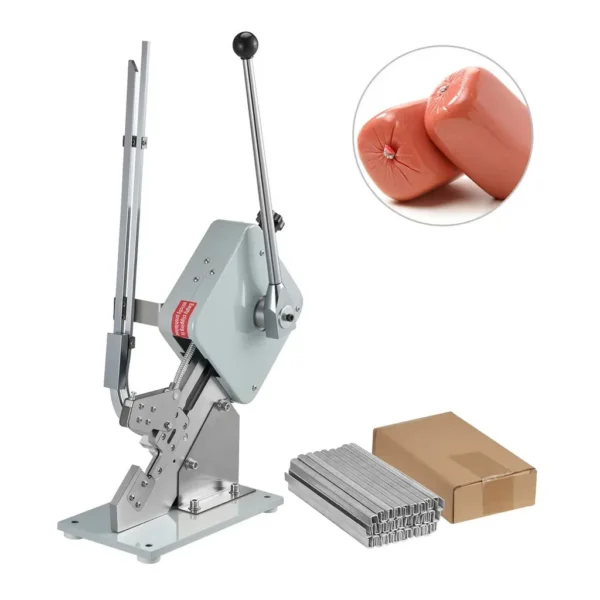 9cebb3d1-90f5-49a0-a1fe-75b4b448a4e1.jpg VEVOR SU-50 Manual U-shape Sausage Clipper Clipping Machine Food Clipping Maker for Sausage Packing Sealing with 1 Box of Buckles – Silver