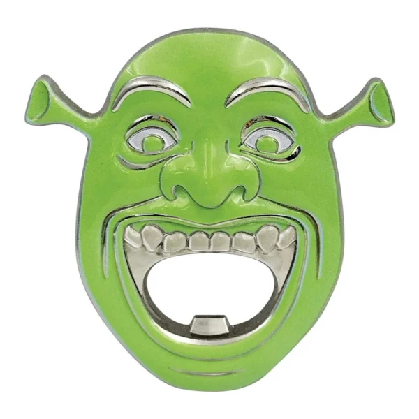 9d62795b-b88f-42b2-a64b-a99a685183e8.jpg Fanattik - Shrek Face Magnetic Enamel Metal Bottle Opener - Green