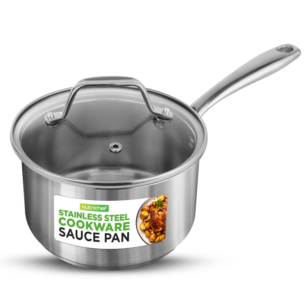 9e792ef3-fc7f-4b84-ae6c-c62d272cbd3a.jpg NutriChef - 2 Quart Stainless Steel Pot with Lid, Heavy Duty Saucepan for All Cooktops, Ergonomic Handles (NCSP2) - Gray
