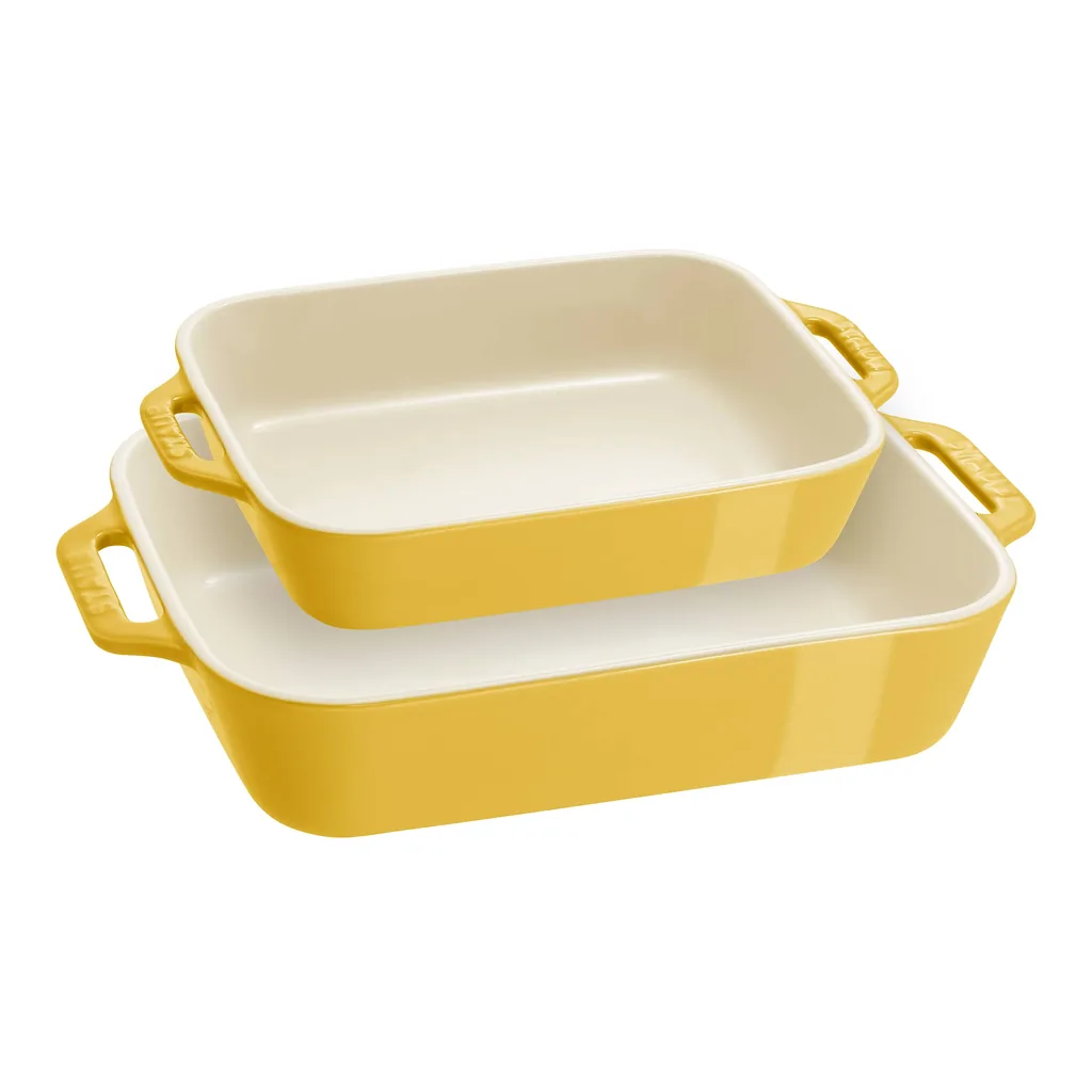 9f21a3c3-588c-49fd-8ea3-594d49537e06.jpg Staub - Ceramic 2-pc Rectangular Baking Dish Set - Citron