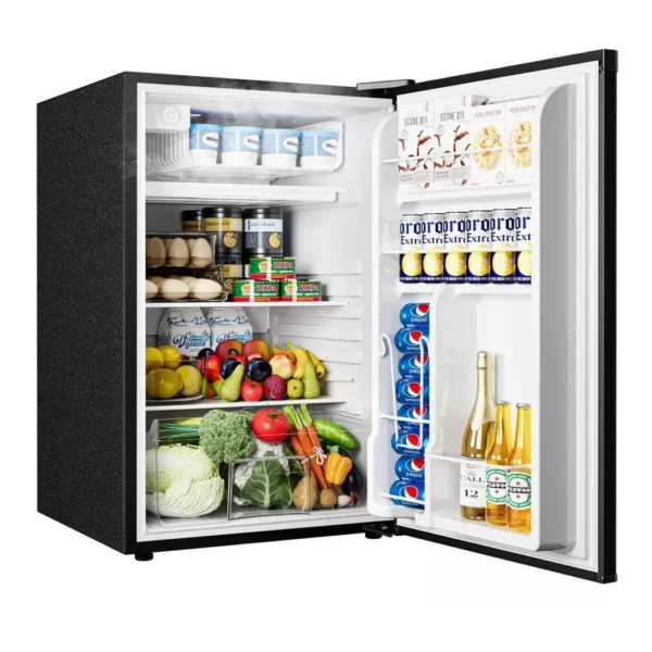 9f2811a1-bda4-48c0-bd48-fec6c947a3df.jpg Euhomy - 4.4 Cu.Ft 2-Zone Mini Fridge - Single Reversible Door Compact Refrigerator, Low Noise for Dorm & Small Spaces - Black