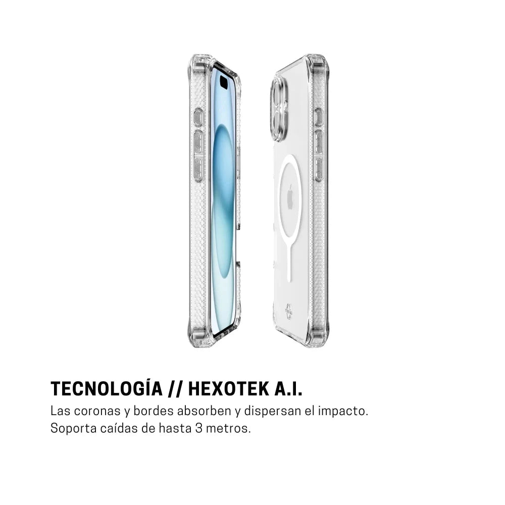AP6N-HMACR-TRSP_8.jpg ItSkins Case Hybrid R Clear with MagSafe for iPhone 16 - Clear